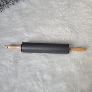 Gray Rolling Pin with Wooden Handles